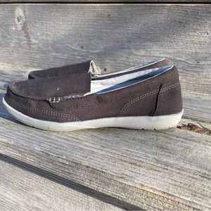 Crocs Women’s slip on black and gray sneakers 7